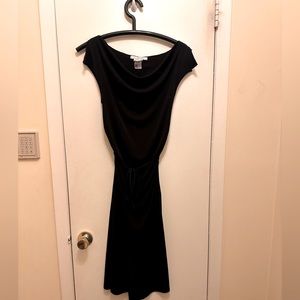 La Belle Black Tie-Waist Dress